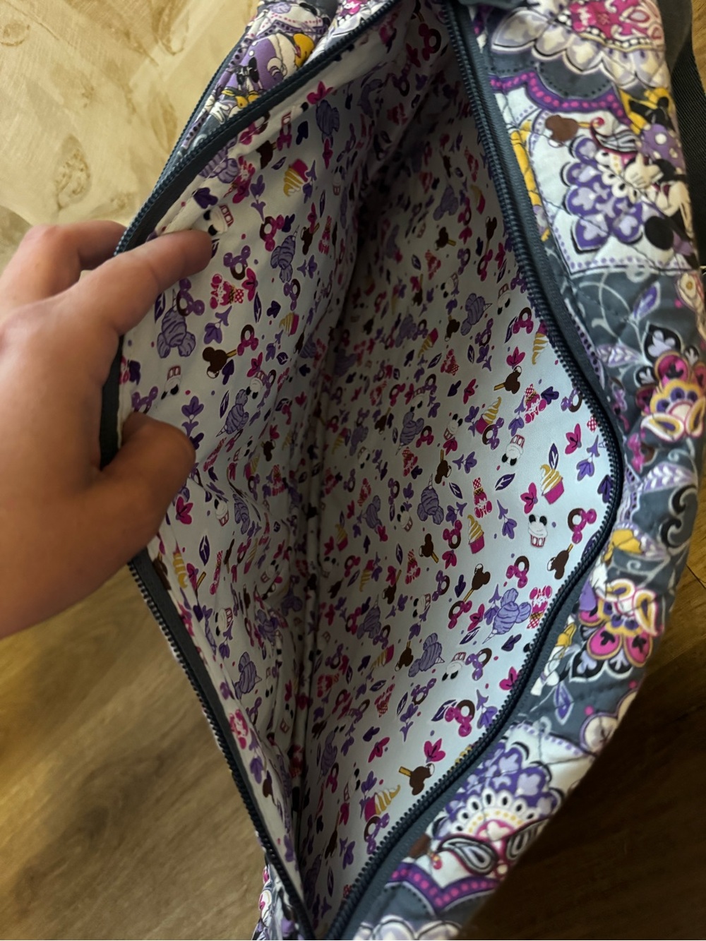 Vera Bradley Quilted Disney Paisley Sling backpack - Picture 4 of 4